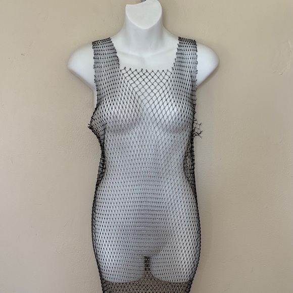 Lulu's Black Mesh Maxi Dress - Picture 2 of 5